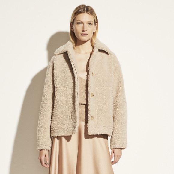 Vince Jackets & Blazers - NWOT Vince Sherpa Faux Fur Jacket Size XS (retail $495)